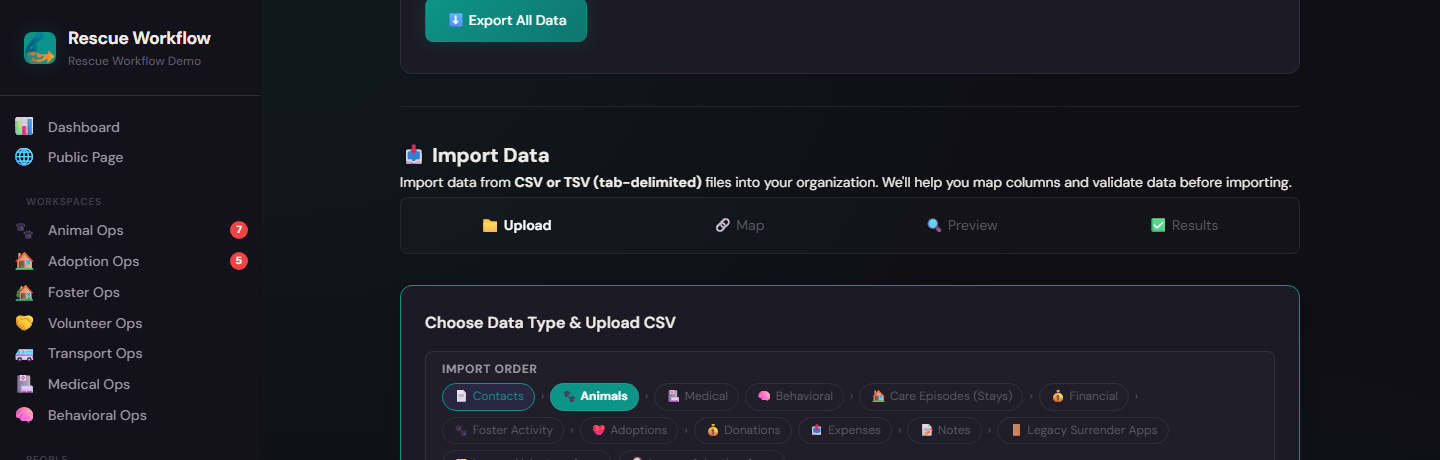 Data Import & Export
