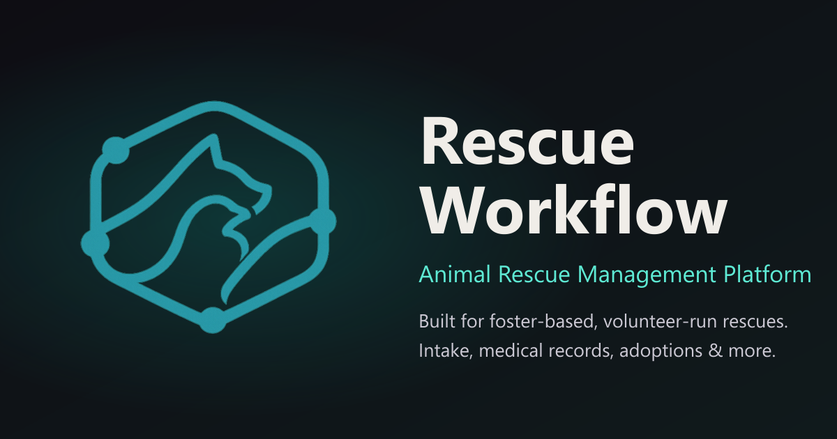 Rescue Workflow — Animal Rescue Management Software